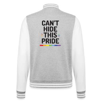Pride Month - Can't Hide This Pride - College Sweat Jacket - heather grey/white - Back - Marisol (170cm)