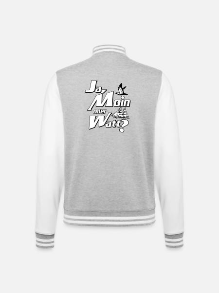 Ja Moin oder Watt? - Veste Teddy - gris chiné / blanc