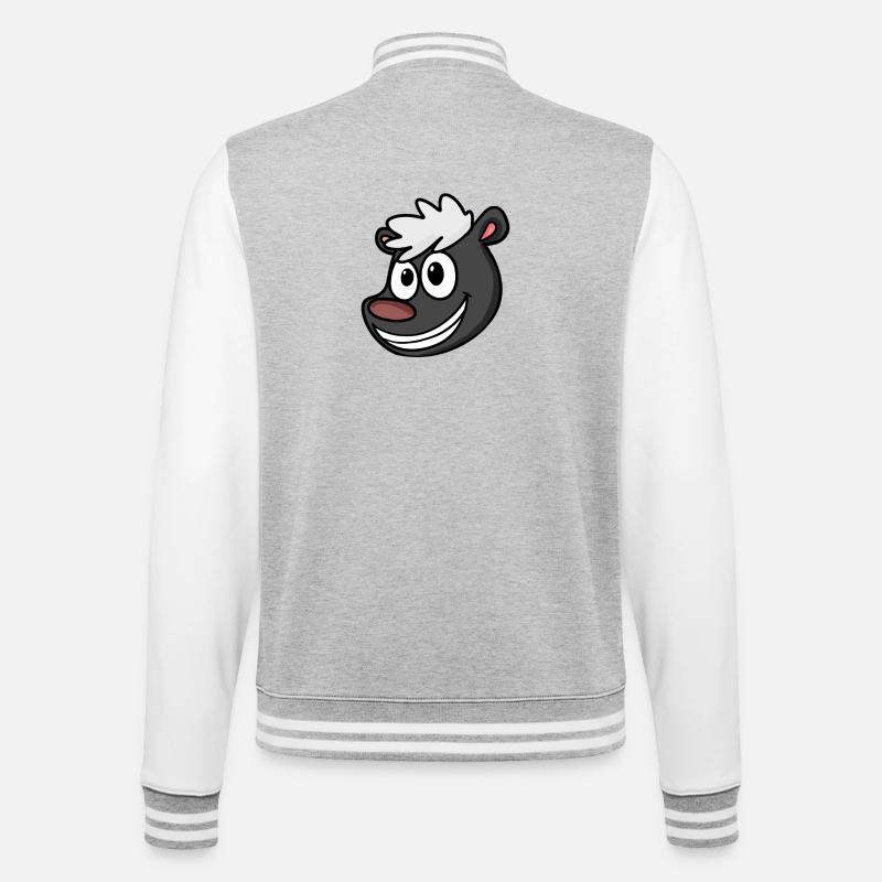 Mouffette - Veste Teddy - gris chiné / blanc