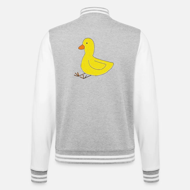 ente impressionismus - College-Sweatjacke - Grau meliert/Weiß