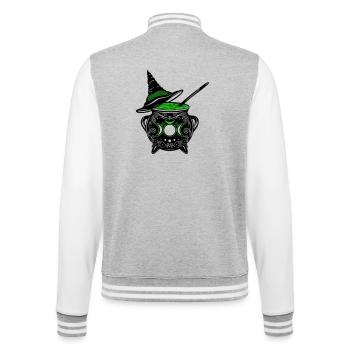 Hexenkessel Hexenhut Hexen Walpurgisnacht - College-Sweatjacke - Grau meliert/Weiß - Hinten - Marisol (170cm)
