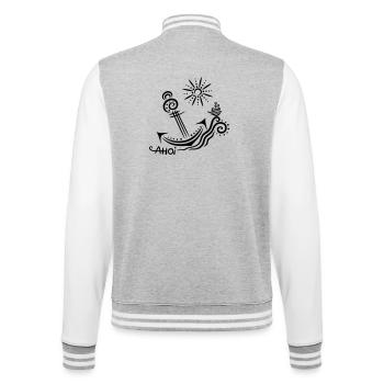 Anker Reisen Sommer Ahoy - College Sweat Jacket - heather grey/white - Back - Marisol (170cm)