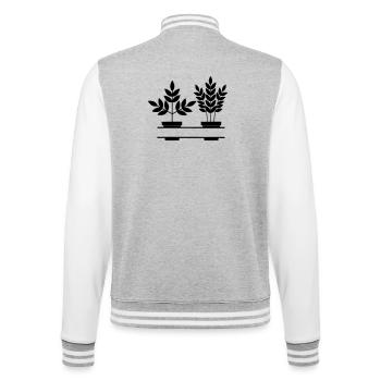 Bannière Plantes - Veste Teddy - gris chiné / blanc - Dos - Marisol (170cm)