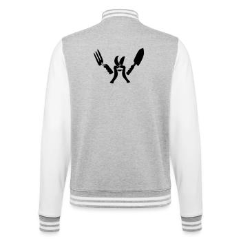Garden gardener ready - College Sweat Jacket - heather grey/white - Back - Marisol (170cm)