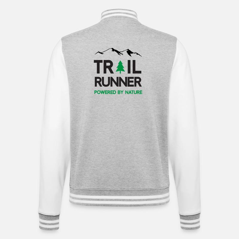 Trail Runner - Propulsé par la nature - Veste Teddy - gris chiné / blanc