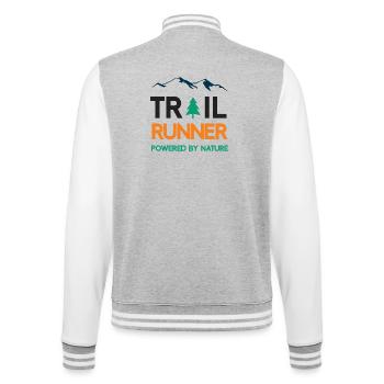 Trail Runner - Powered by Nature - College-Sweatjacke - Grau meliert/Weiß - Hinten - Marisol (170cm)