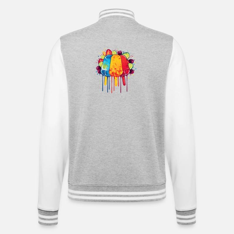 Popsicles - Veste Teddy - gris chiné / blanc