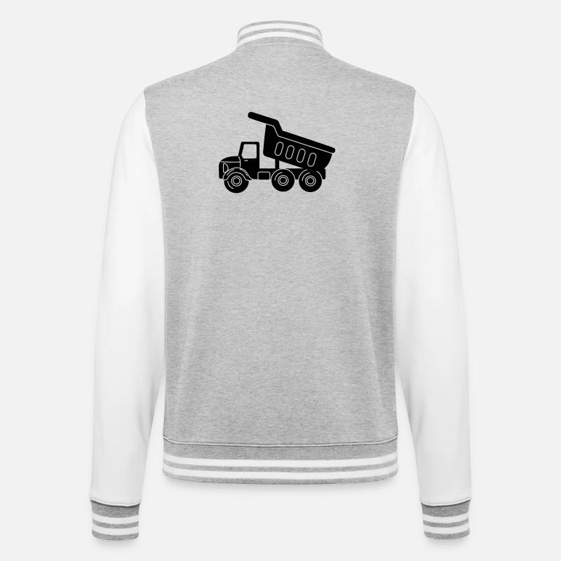 Keepauto - College-Sweatjacke - Grau meliert/Weiß