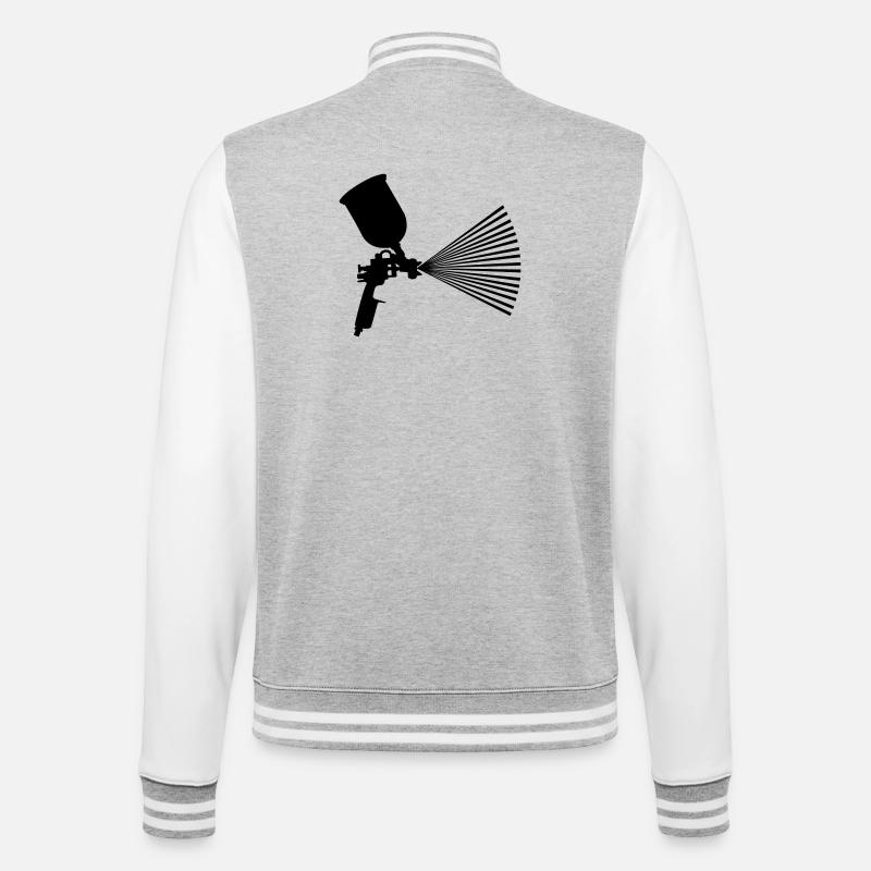 Peinture en aérosol avec jet - Veste Teddy - gris chiné / blanc