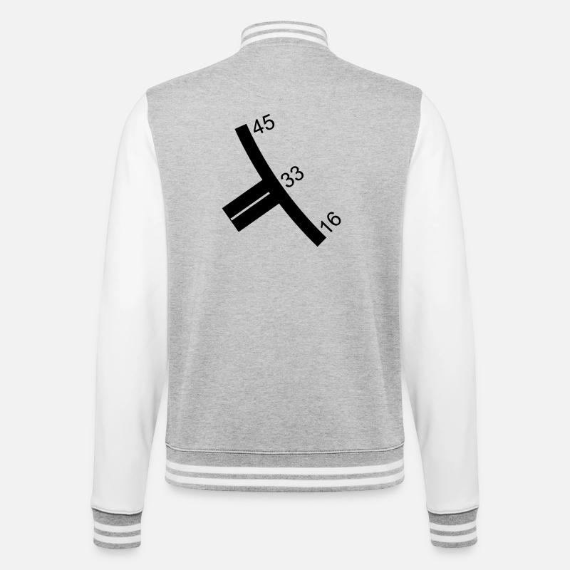 Turntable controller 45 33 16 - College Sweat Jacket - heather grey/white