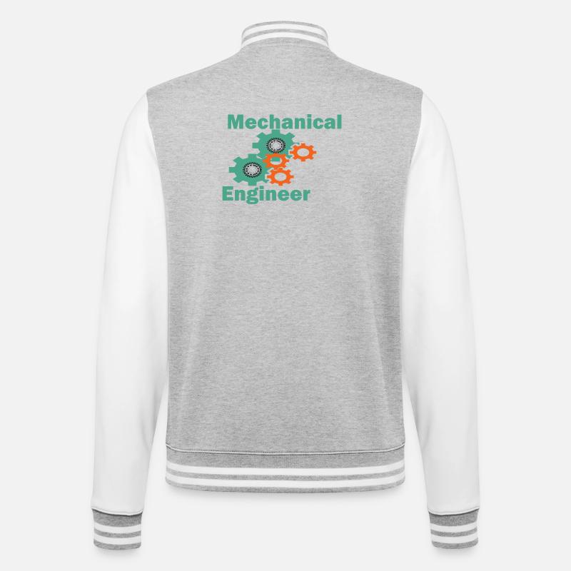 Mechanical Engineering Funny Engineer - College Sweat Jacket - heather grey/white