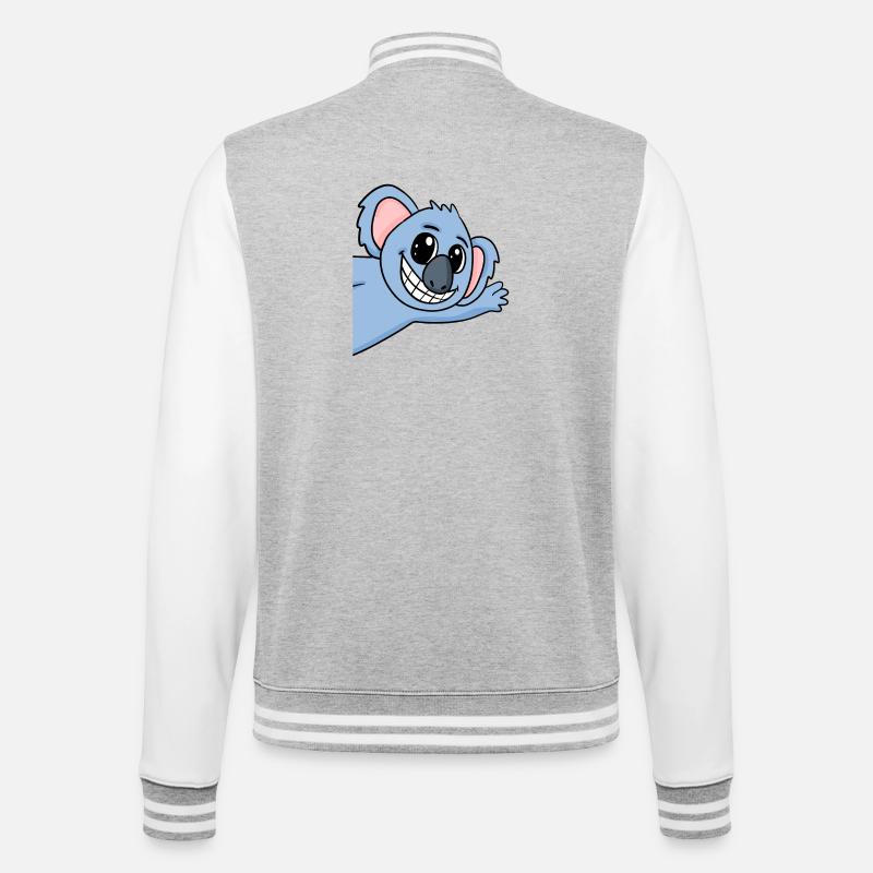 Koala Greeting Greeting Koala Bear - College Sweat Jacket - heather grey/white