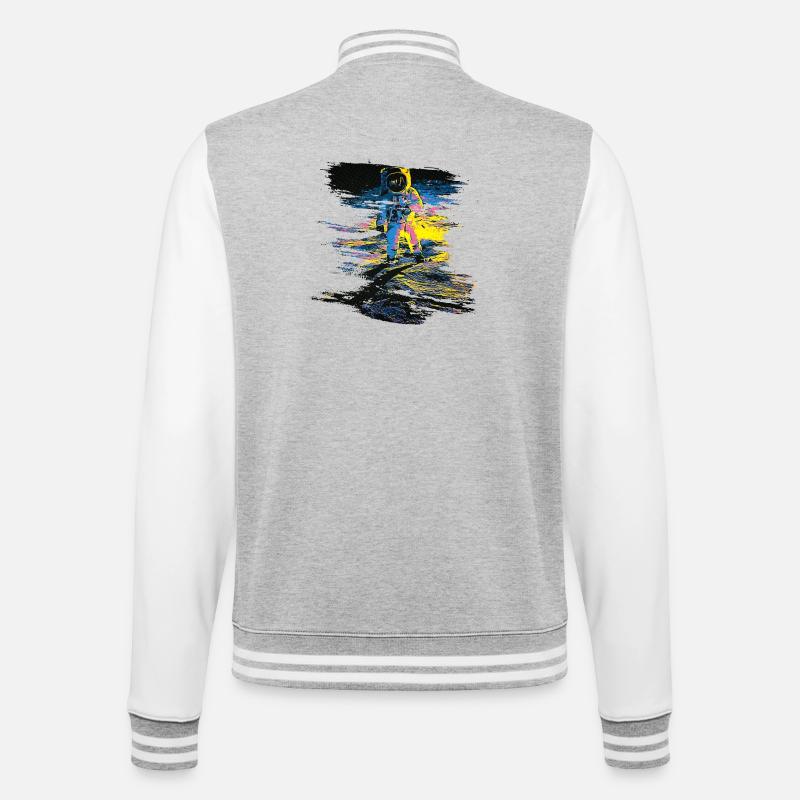 pop - Veste Teddy - gris chiné / blanc