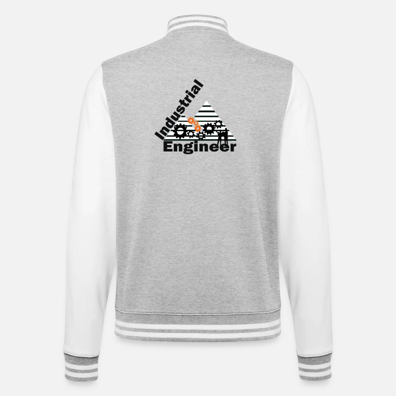 Industrial Engineering Funny Engineer - College Sweat Jacket - heather grey/white