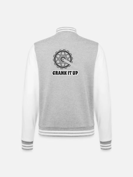 aufbocken Tempo die Buche darin planken Gas schnelleres Tempo - College-Sweatjacke - Grau meliert/Weiß