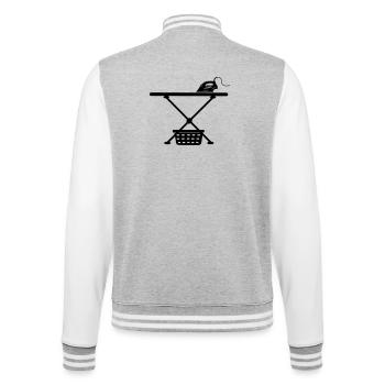 Iron srichplak and laundry basket - College Sweat Jacket - heather grey/white - Back - Marisol (170cm)