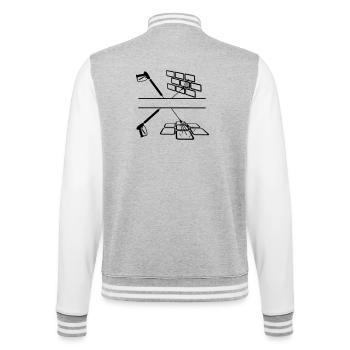 High-pressure sprayer façade cleaning - College Sweat Jacket - heather grey/white - Back - Marisol (170cm)