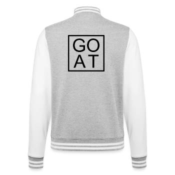 ZIEGE - College-Sweatjacke - Grau meliert/Weiß - Hinten - Marisol (170cm)