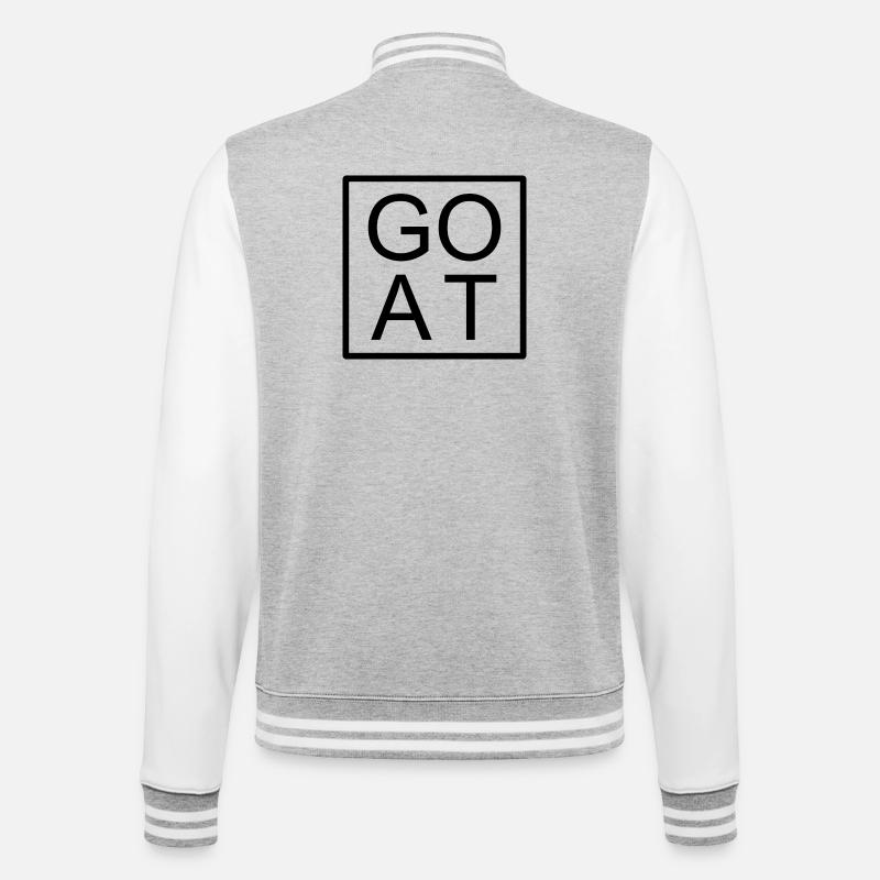 GOAT - College Sweat Jacket - heather grey/white