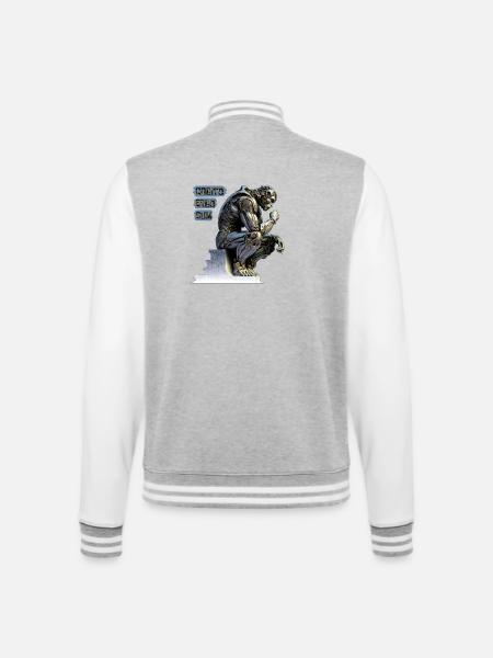 Cogito 02 - Cyborg Thinker Cogito Ergo Sum - College Sweat Jacket - heather grey/white
