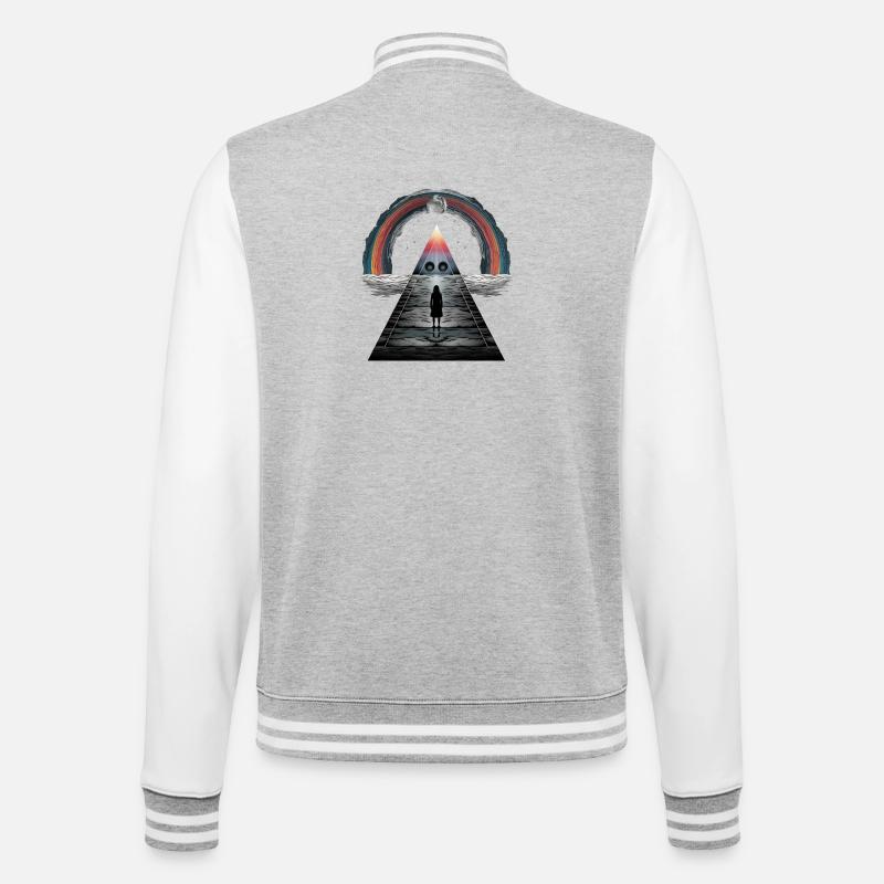 Rainbow Pyramid Moonlight Tango Dodgy - College Sweat Jacket - heather grey/white