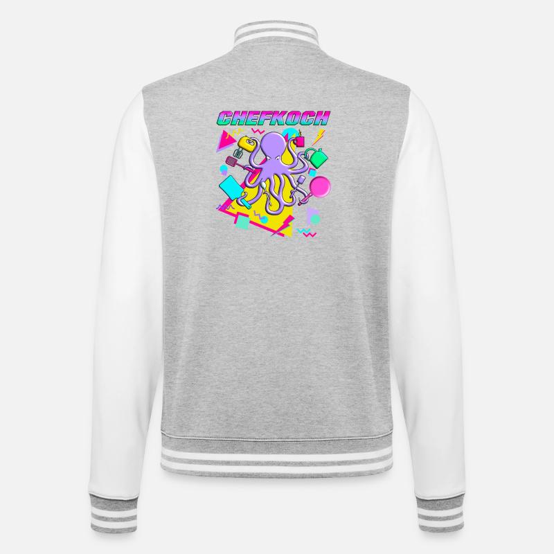 Octopus Chef - Veste Teddy - gris chiné / blanc