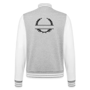 Lorbeerkranz Namensbanner - College-Sweatjacke - Grau meliert/Weiß - Hinten - Marisol (170cm)