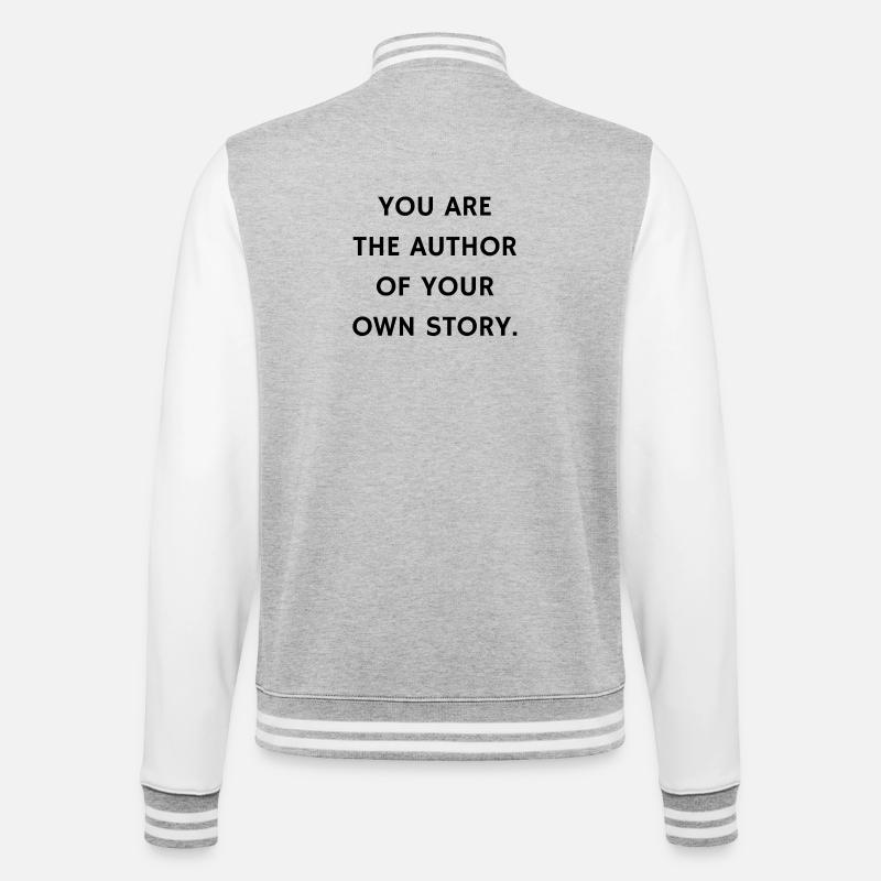Empowering Self-Expression Quote Design - College Sweat Jacket - heather grey/white