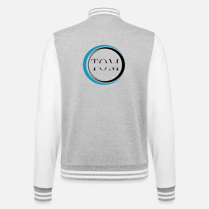 Tom - Veste Teddy - gris chiné / blanc