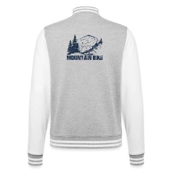Mountain Bike Summit Silhouette - College Sweat Jacket - heather grey/white - Back - Marisol (170cm)