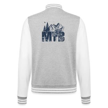 Mountainbiking Silhouette - College-Sweatjacke - Grau meliert/Weiß - Hinten - Marisol (170cm)