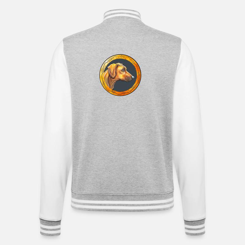 Rhodesian Ridgeback - Veste Teddy - gris chiné / blanc