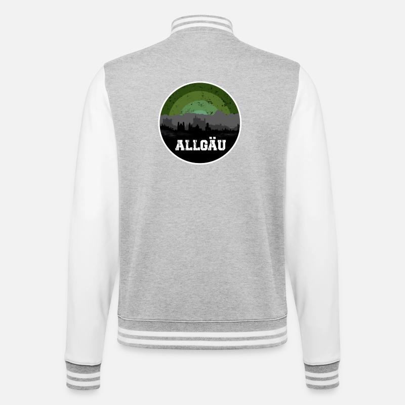 Allgäu Original Skyline - College Sweat Jacket - heather grey/white