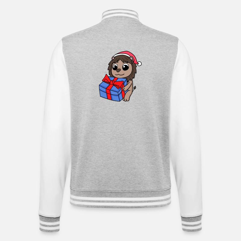 Leo Christmas - College Sweat Jacket - heather grey/white