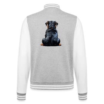 Rottweiler - Veste Teddy - gris chiné / blanc - Dos - Marisol (170cm)