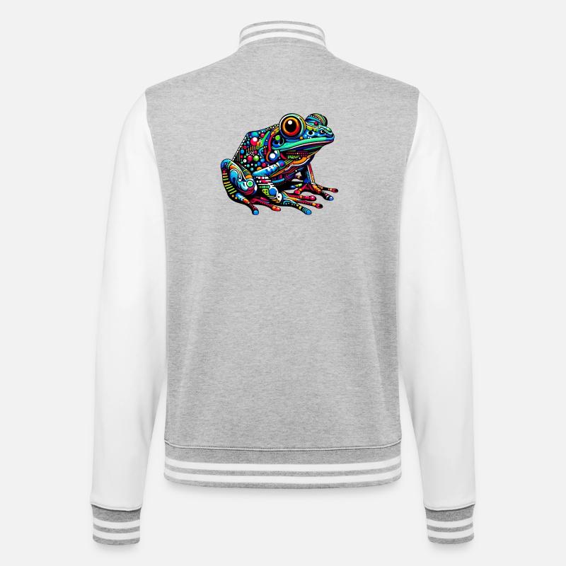 Frog - College Sweat Jacket - heather grey/white