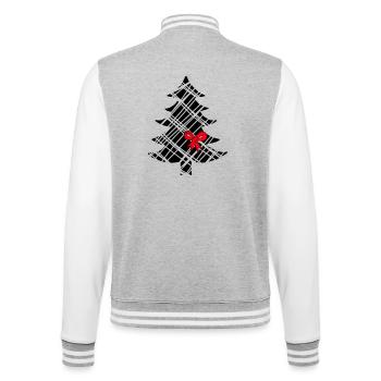 Christmas tree - College Sweat Jacket - heather grey/white - Back - Marisol (170cm)