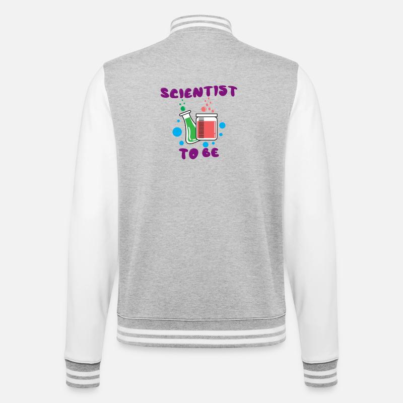Carrière Workaholic Scientist Statement Job - Veste Teddy - gris chiné / blanc