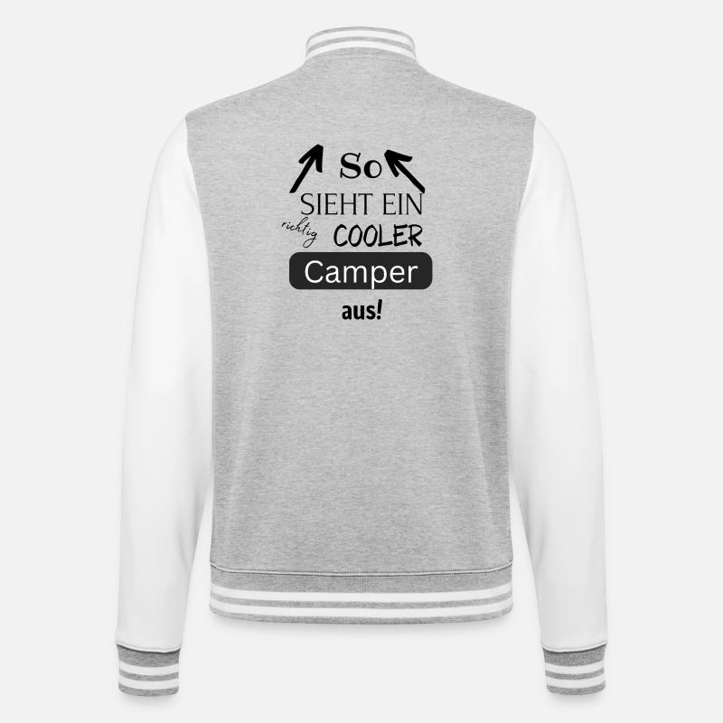 So sieht ein cooler Camper aus - College-Sweatjacke - Grau meliert/Weiß