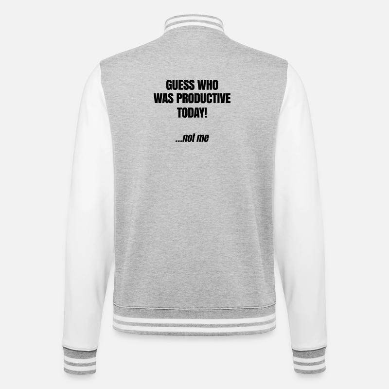 Egal Statement Witzig Ist Mir Wurscht - College-Sweatjacke - Grau meliert/Weiß