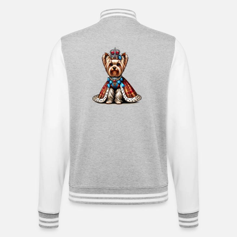 Princesse Yorkshire Terrier - Veste Teddy - gris chiné / blanc