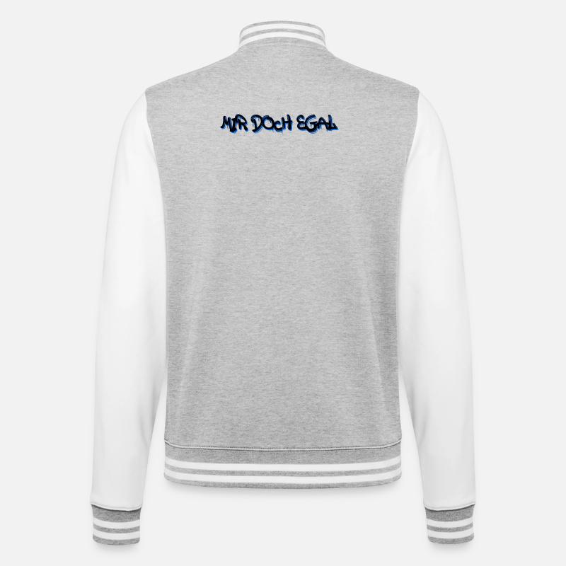 Ist Mir Egal Statement Haltung Chill - College-Sweatjacke - Grau meliert/Weiß