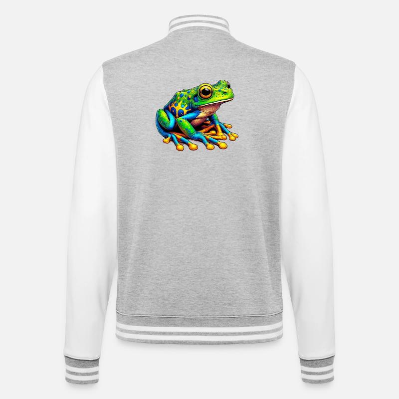 Frog - College Sweat Jacket - heather grey/white