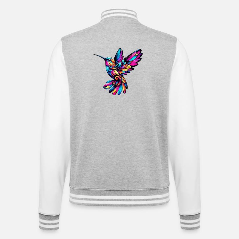 Hummingbird - College Sweat Jacket - heather grey/white