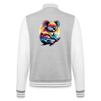 Koala - College-Sweatjacke - Grau meliert/Weiß - Hinten - Marisol (170cm)