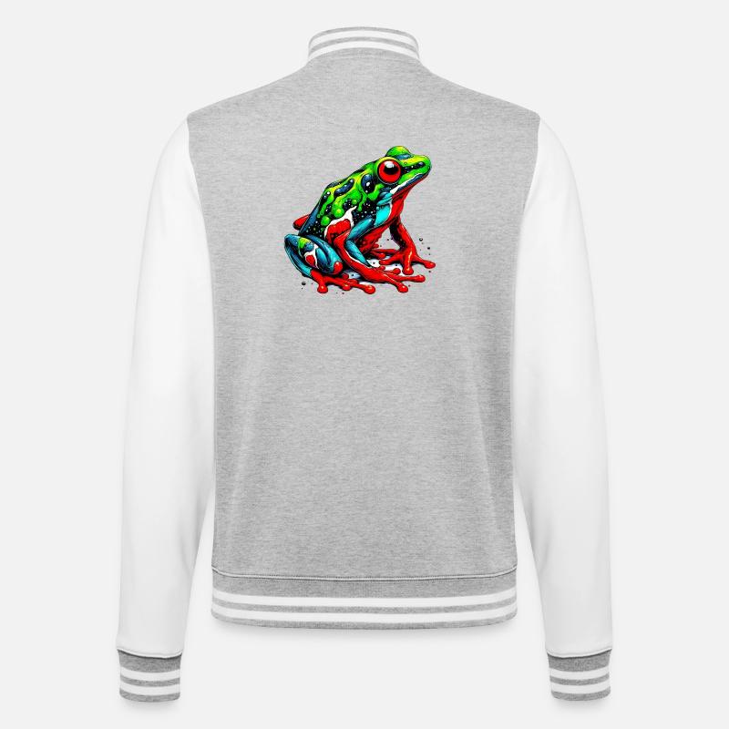 Frog - College Sweat Jacket - heather grey/white