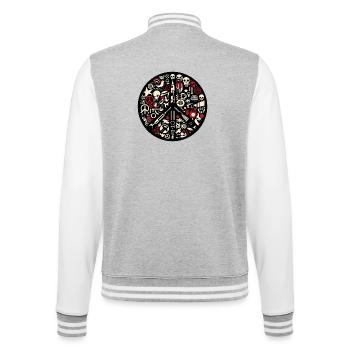 Anti-guerre - Veste Teddy - gris chiné / blanc - Dos - Marisol (170cm)