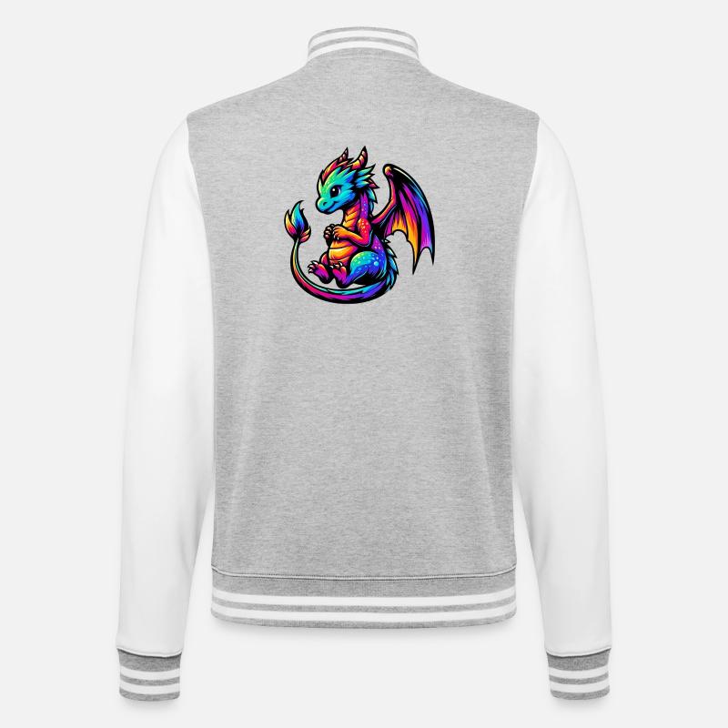 Dragon - Veste Teddy - gris chiné / blanc