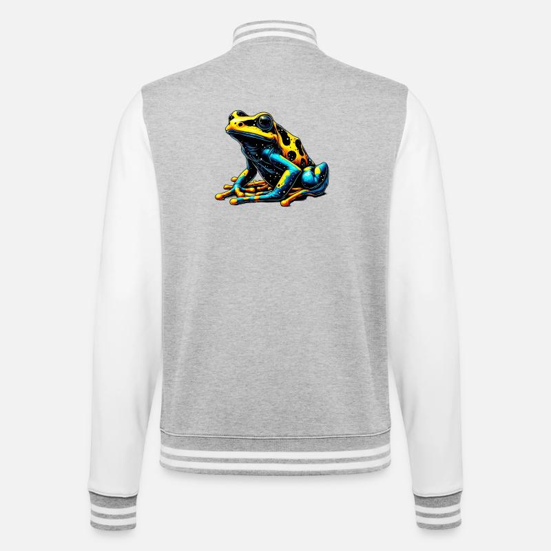 Grenouille - Veste Teddy - gris chiné / blanc