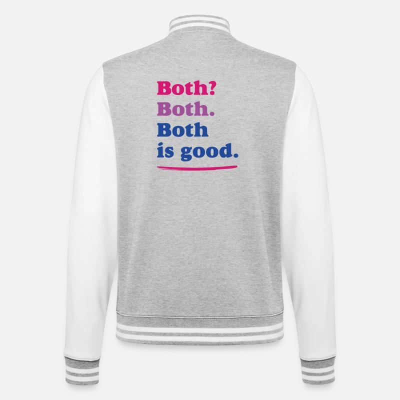 LGBTQ Pride Month - Bisexual Pride - Bluza college - szary melanż/biały